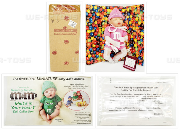 Ashton Drake Galleries Melt in Your Heart M&M Collection Pink M&M Baby Doll
