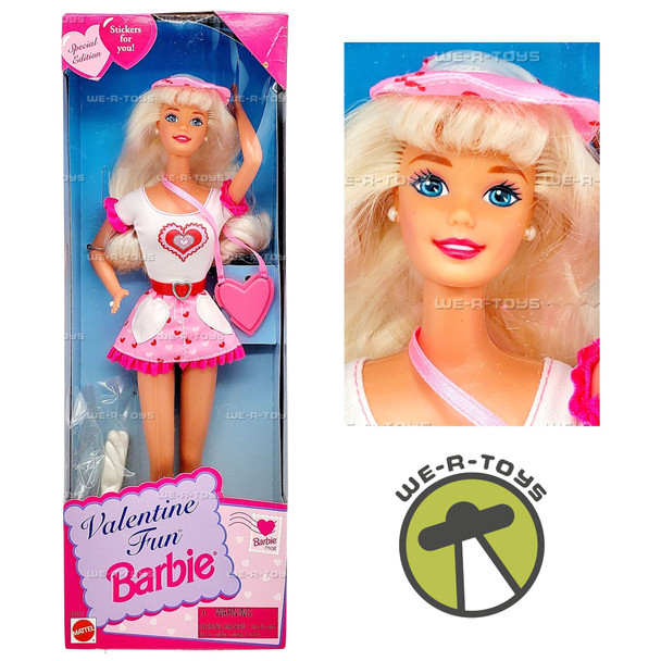 Barbie Valentine Fun with Stickers Special Edition Doll 1996 Mattel 16311
