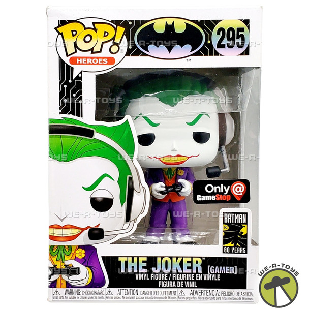 Funko POP Heroes DC Gamer Joker 295 Vinyl Figure GameStop Exclusive