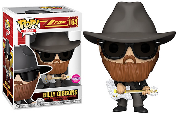 Funko Pop! Rocks 164 ZZ Top Flocked Billy Gibbons Vinyl Figure 2020