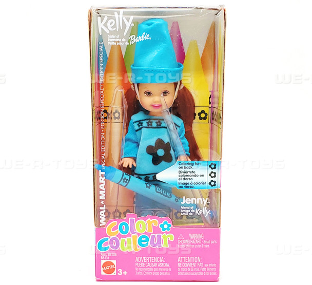 Barbie Kelly Sister of Barbie Color Jenny Doll Blue Crayon 2003 Mattel No. B8108