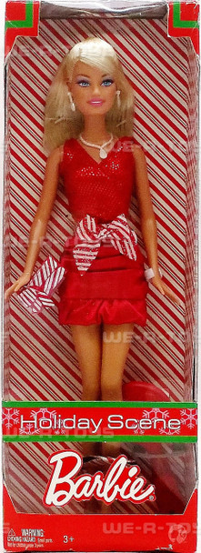 Barbie Holiday Scene Barbie Doll 2008 Mattel #P8790
