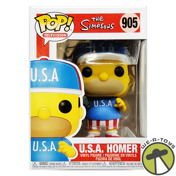 Funko Pop! TV 905 The Simpsons U.S.A. Homer Vinyl Figure NEW
