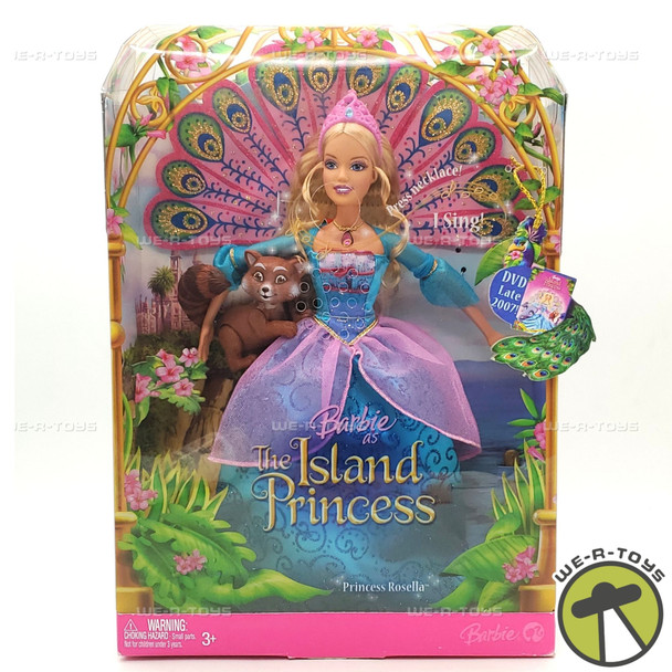 Barbie as The Island Princess Rosella Doll With Cat Mattel 2007 No. K8103