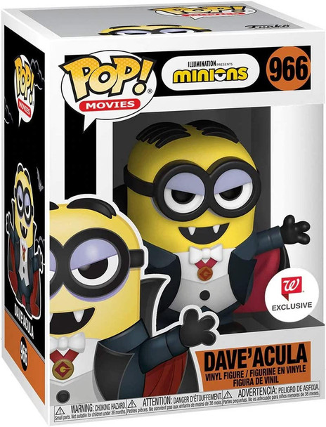 Despicable Me Funko Pop! Movies 966 Minions Dave'acula Vinyl Figure Walgreens Exclusive 2020