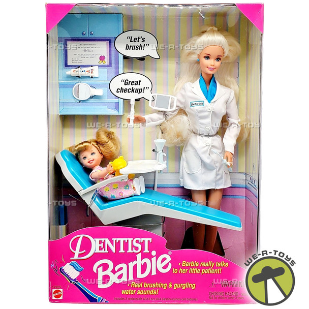 Dentist Barbie Doll Set Blonde and Blonde 1997 Mattel 17255