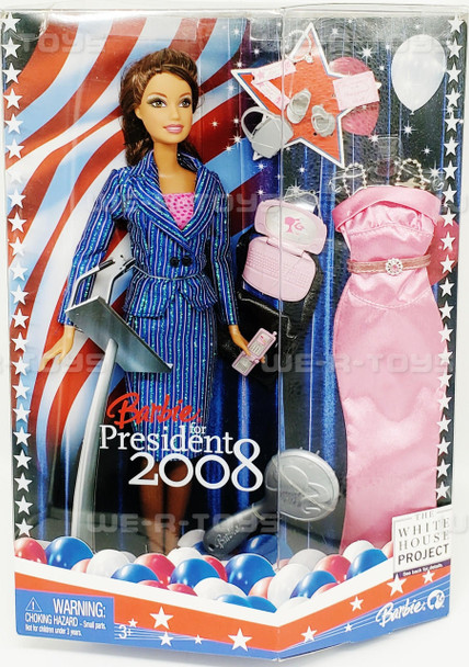 Barbie for President 2008 Doll The White House Project 2008 #N0844 NEW