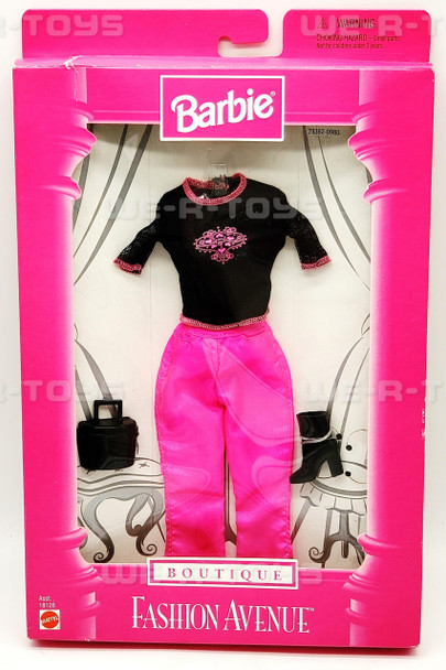 Barbie Fashion Avenue Boutique #23362 Black Mesh Shirt & Pink Pants NRFB