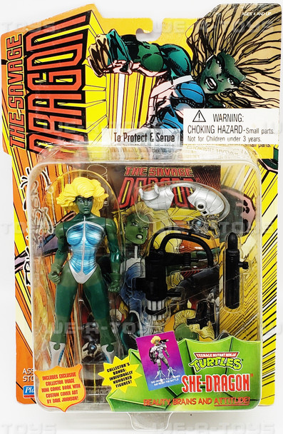 TMNT The Savage Dragon She-Dragon Action Figure 1995 Playmates #3047 NRFP