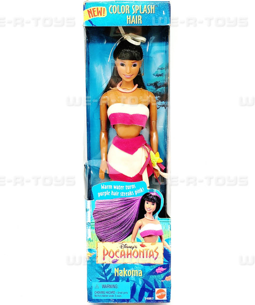 Disney's Pocahontas Color Splash Hair Nakoma Doll Mattel 1995 #14867 NEW