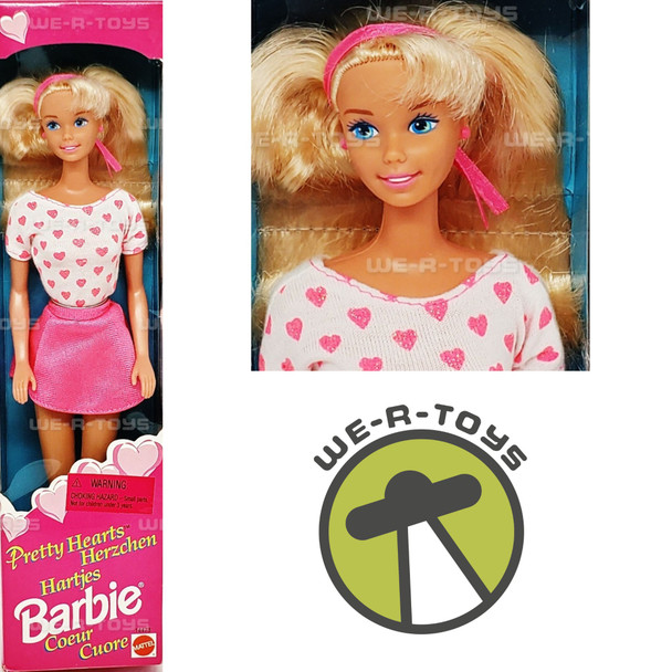 Pretty Hearts Barbie Doll Multilingual 1995 Mattel 14473