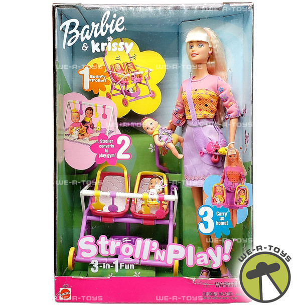 Barbie & Krissy Stroll 'n Play 3-in-1 Fun Dolls 2001 Mattel 50964