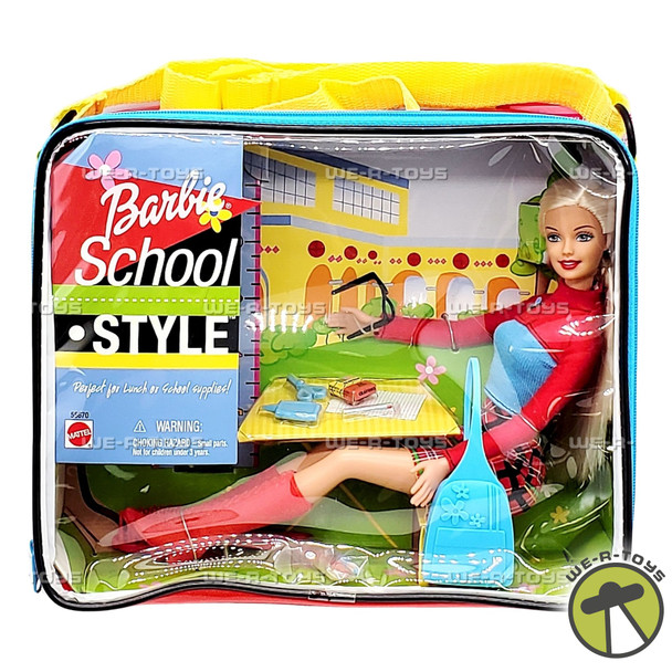 Barbie School Style Doll with Zip-Up Lunch Box 2001 Mattel 55670
