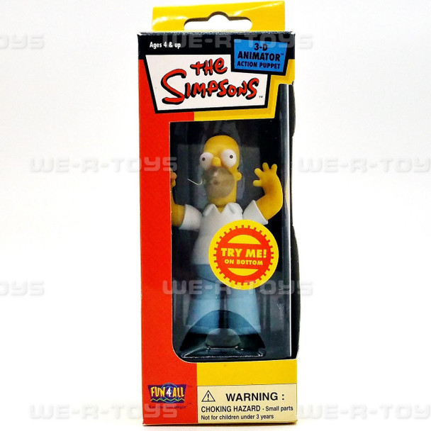 The Simpsons Homer 3D Animator Action Puppet Fun 4 All 2003 #30712 NEW