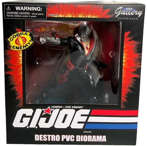 Diamond Select Toys Gallery G.I. Joe Cobra Enemy Destro 10" PVC Diorama Statue