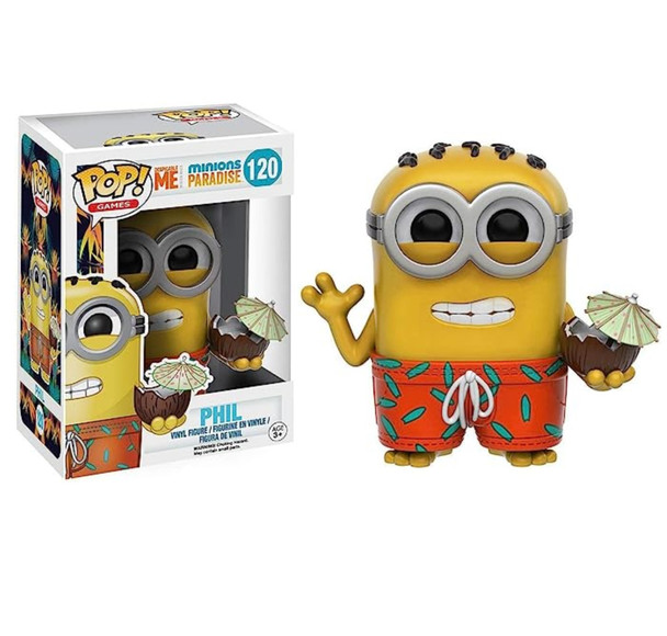 Despicable Me Minions Paradise Phil Vinyl Figure #120 Funko Pop! Games NEW