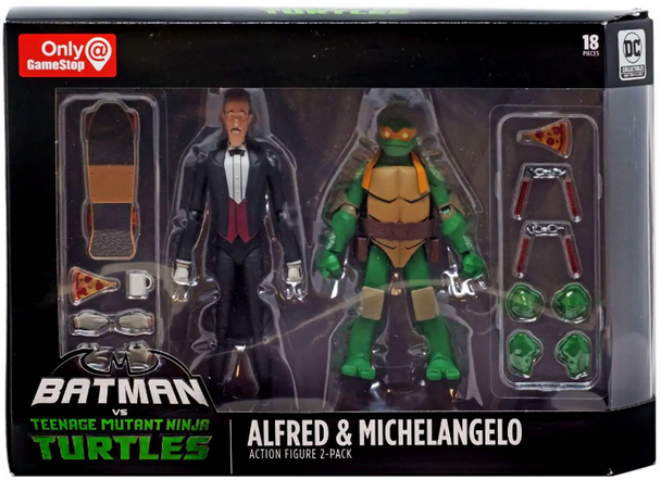 DC Collectibles Batman vs TMNT Alfred & Michelangelo Action Figure 2-Pack 2019