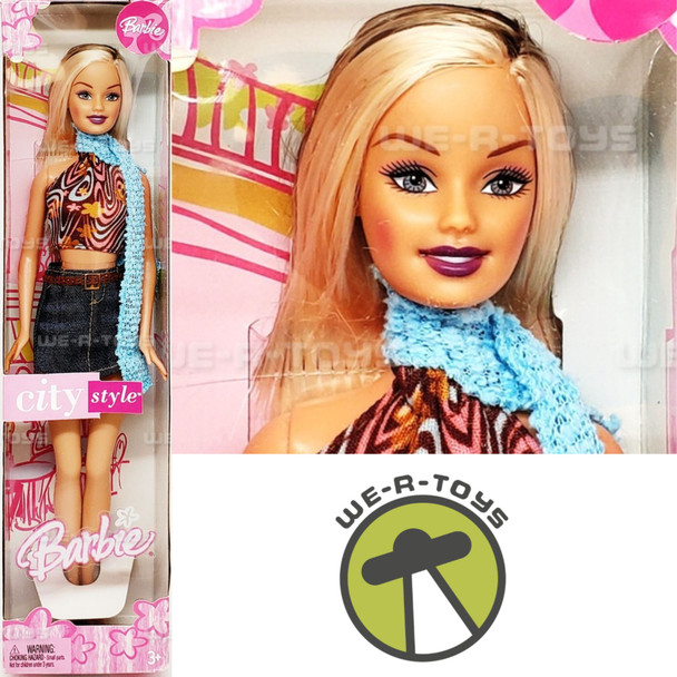 Barbie City Style Doll Mini Skirt & Scarf Outfit Mattel 2004 #G8564 NEW
