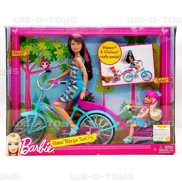 Barbie Sisters' Bike for Two Skipper & Chelsea Dolls 2010 Mattel #V3131