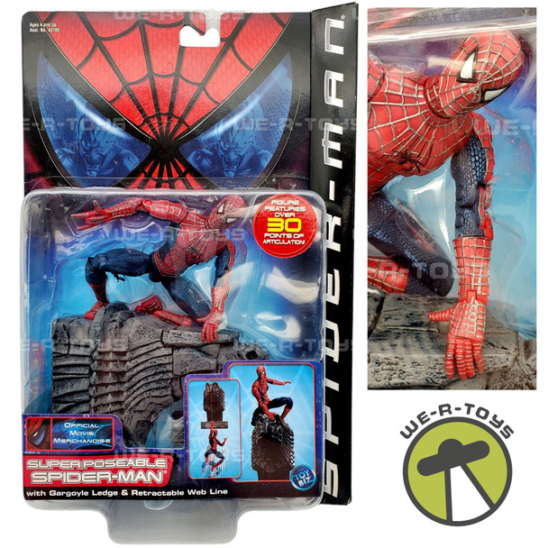 Marvel's Super Poseable Spider-Man Figure Series 1 Toy Biz 2001 #43706 NEW