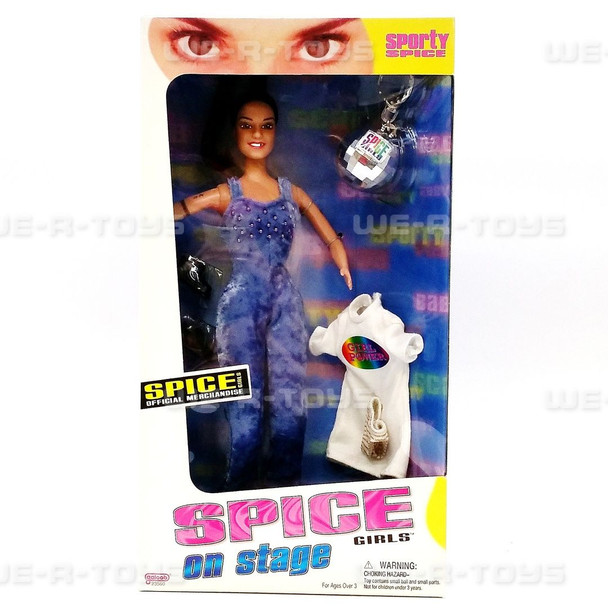 Spice Girls on Stage Sporty Spice Doll in Blue Jumpsuit 1998 Galoob #23560 NEW