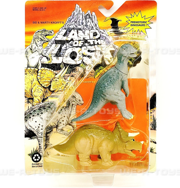 Land of the Lost Muttaburrasaurus & Triceratops Figures 1992 Tiger Toys #82613