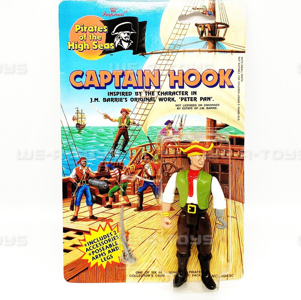 Pirates of the High Seas Captain Hook Action Figure Imperial Toy Corp #8043C NEW