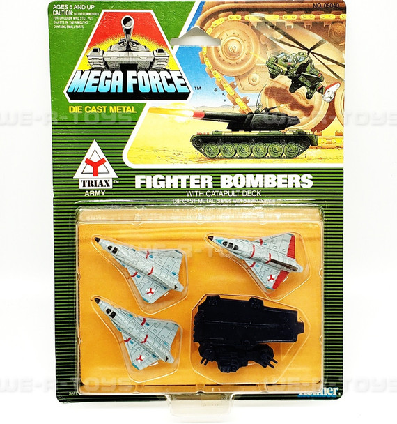 Mega Force Triax Army Fighter Bombers Vehicles With Catapult Deck 1989 Kenner