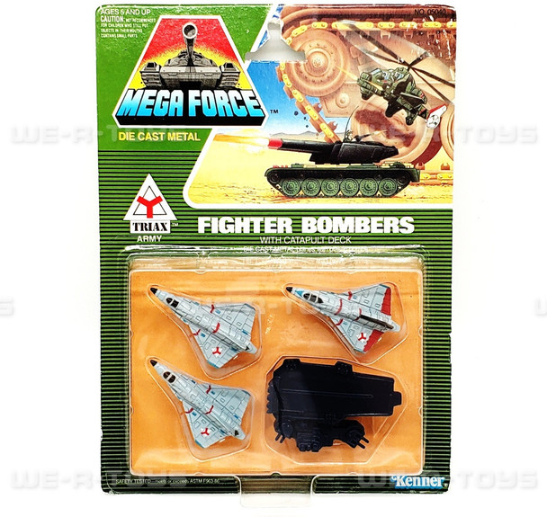 Mega Force Triax Army Fighter Bombers Vehicles With Catapult Deck Kenner NEW