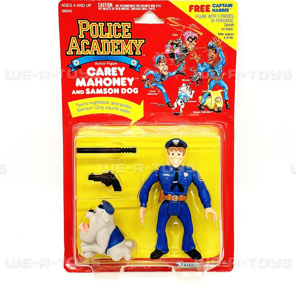 Police Academy Carey Mohoney and Samson Dog 1988 Kenner #66040 NEW