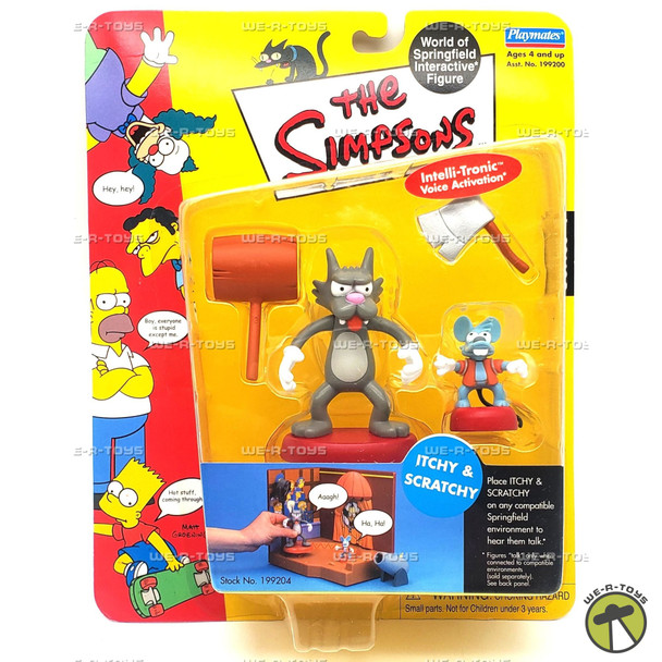 The Simpsons World of Springfield Interactive Itchy & Scratchy Figures Playmates