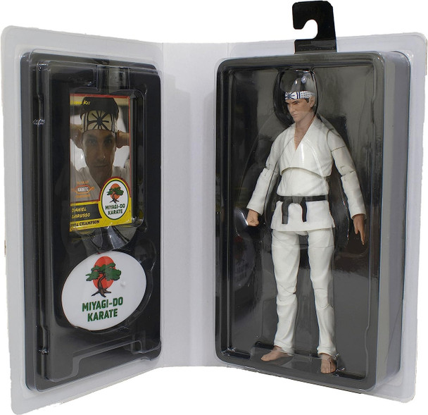 Karate Kid Cobra Kai Daniel LaRusso SDCC 2022 Exclusive 7" Action Figure VHS Clamshell Box