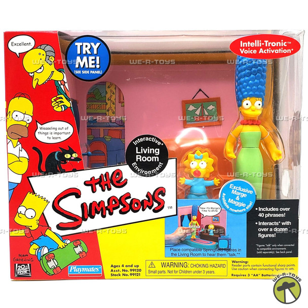 The Simpsons Interactive Living Room w/ Marge & Maggie 2000 Playmates #99121