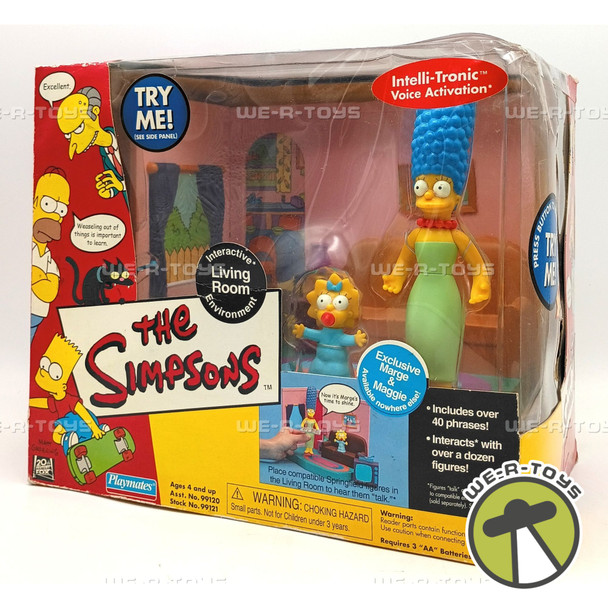 The Simpsons Interactive Living Room w/ Marge & Maggie 2000 Playmates #99121