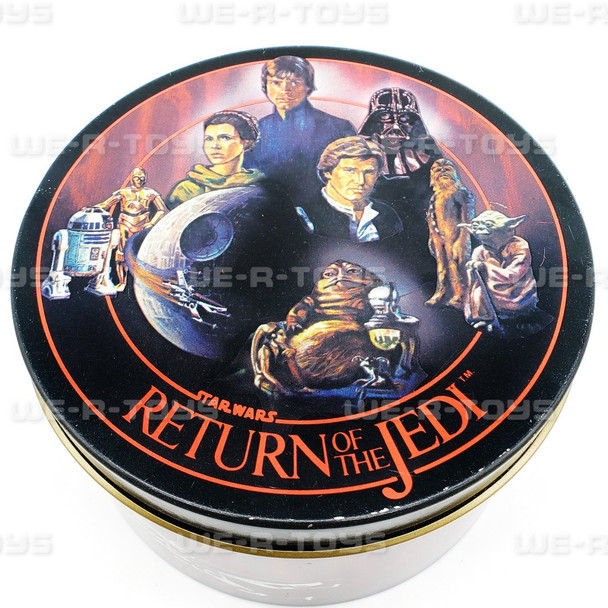 Star Wars Round Tin Container ROTJ 1983 Cheinco Housewares Used