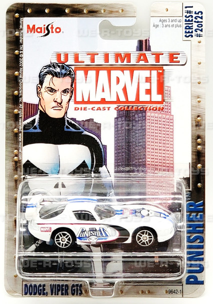 Maisto Ultimate Marvel Series 1 #2 Punisher Dodge® Viper GTS Vehicle NRFP