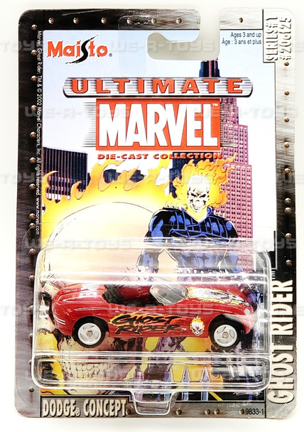 Maisto Ultimate Marvel Series 1 #20 Ghost Rider Dodge Concept Vehicle NRFP