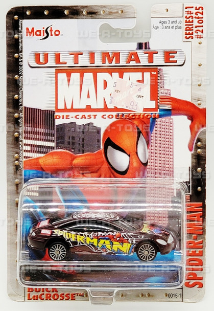Maisto Ultimate Marvel Series 1 #21 Spider-Man Buick LaCrosse Vehicle NRFP