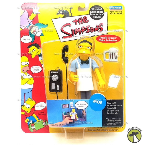 The Simpsons World of Springfield Moe Action Figure 2000 Playmates #99104