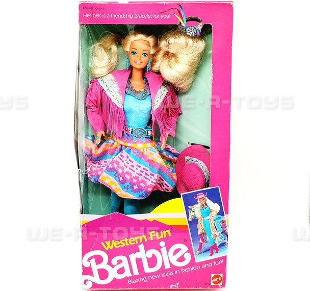 Barbie Western Fun Doll 1989 Mattel #9932 NEW - We-R-Toys