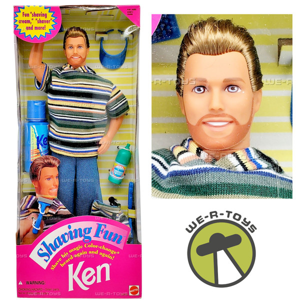 Shaving Fun Ken Doll with Magic Color Change Beard 1994 Mattel 12956