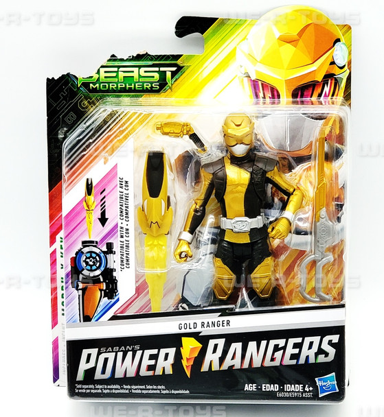 Power Rangers Beast Morphers Gold Ranger 6" Scale Action Figure & Morph-X Key(2)