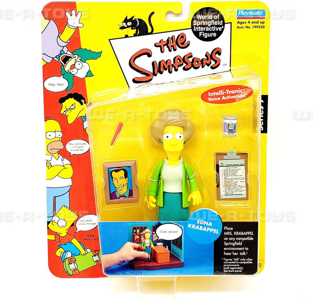 The Simpsons World of Springfield Interactive Figure Edna Krabappel #199233 NEW