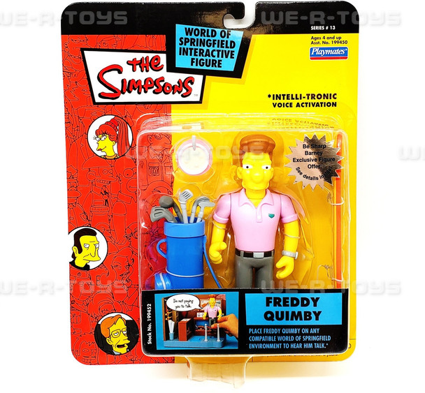 The Simpsons World of Springfield Interactive Figure Freddy Quimby #199452 NEW