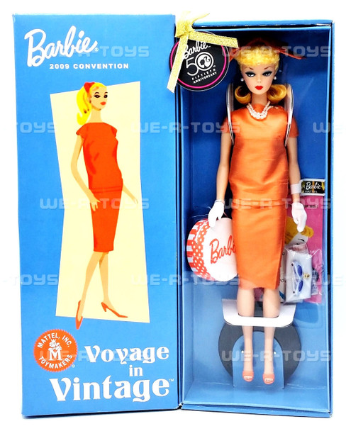 Barbie 50th Anniversary Gala Voyage in Vintage Barbie 2009 Convention Gold Label NRFB