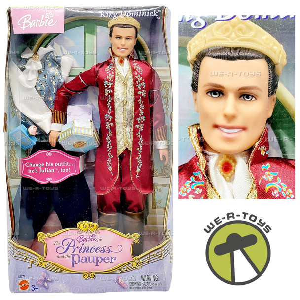 Barbie Ken As "Princess and the Pauper" King Dominick Doll 2004 Mattel C5774
