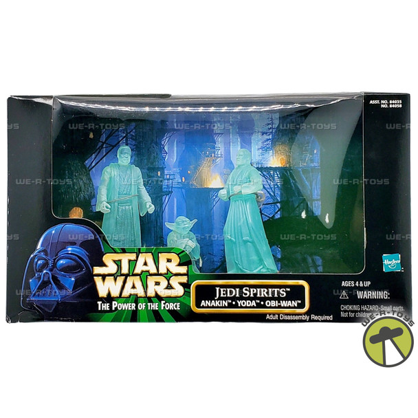 Star Wars Power of the Force Jedi Spirits Anakin Yoda & Obi-Wan Figures 1998