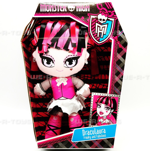 Monster High Freaky & Fabulous Draculaura 10" Plush Just Play No. 53033 NEW (2)