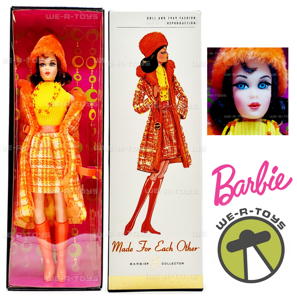 Made For Each Other Barbie Doll Gold Label 1969 Reproduction Brunette