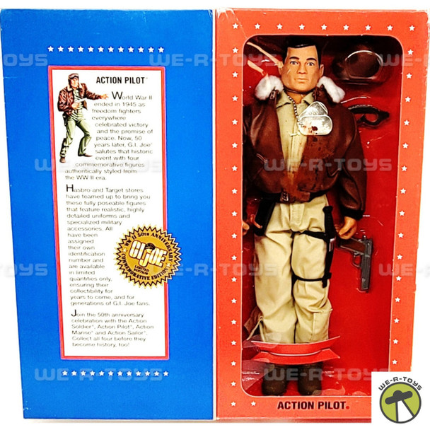 G.I. Joe 50th Anniversary WWII Commemorative Action Pilot Brunette NEW